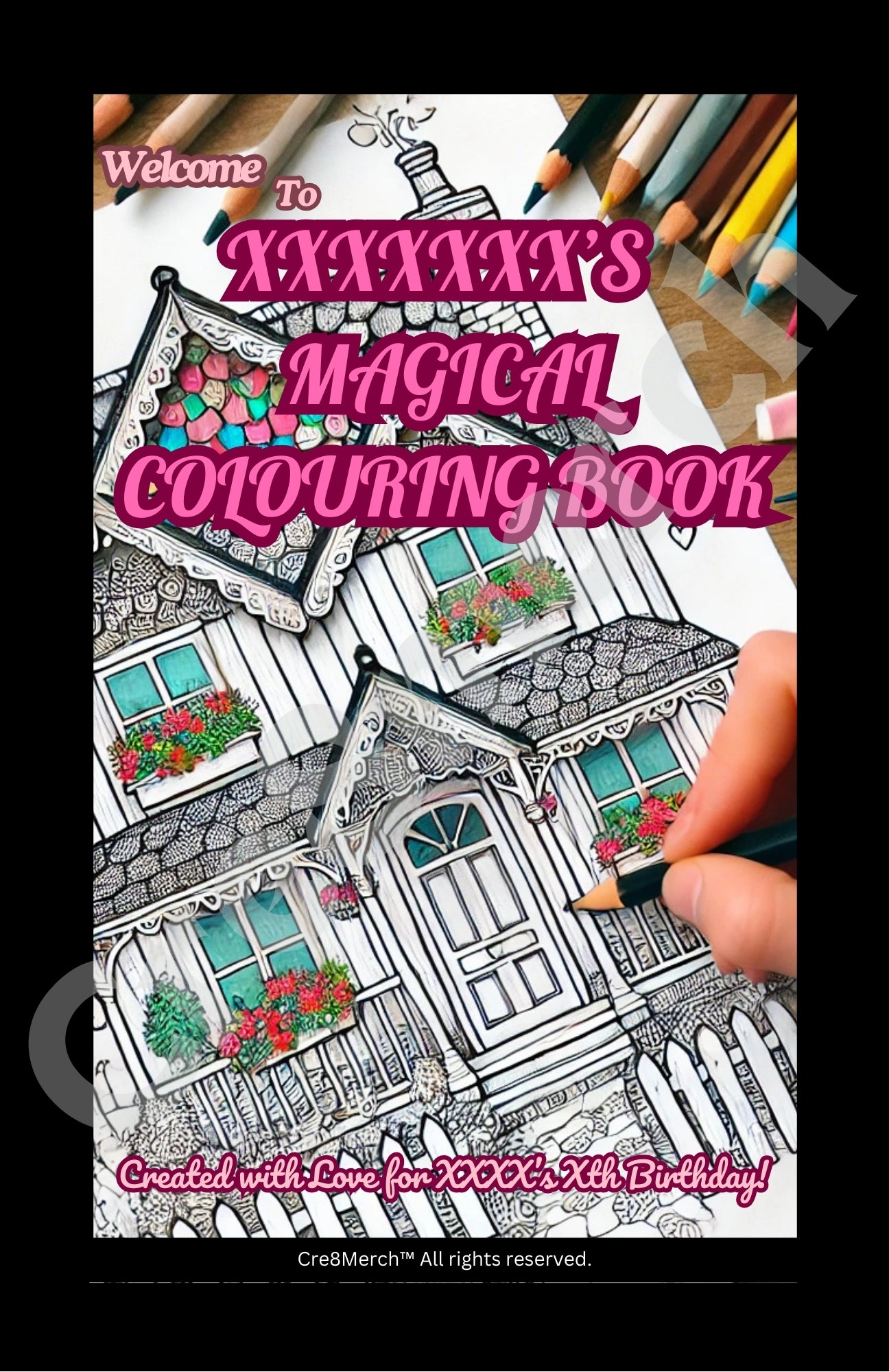 Custom Birthday Colouring Book (Design + 50 copies)